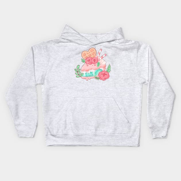 Delicious summer cake Kids Hoodie by Itsacuteart